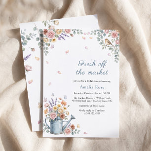 Convites Chuveiro de Noiva Fresh Off The Market Regador