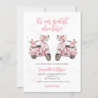 Chuveiro de Noiva Maior Aventura Scooter Rosa