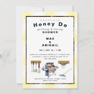 Convites Chuveiro e fixação de casais amarelos