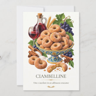 Convites Ciambelline al Vino – Vintage Italian Dessert