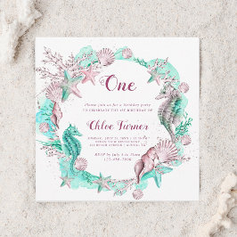 Convites Ciano e Lavanda debaixo da Praça de Aniversário da