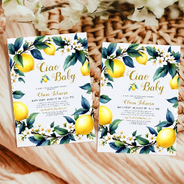 Convites Ciao Baby Amalfi Citrus Lemon Wreath Baby Shower