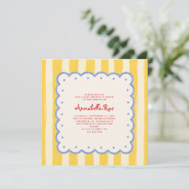 Convites Ciao Baby Chuveco Amarelo de Italian Baby Shower