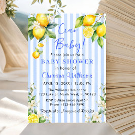 Convites Ciao Baby Citrus Lemon Baby Shower Invitation