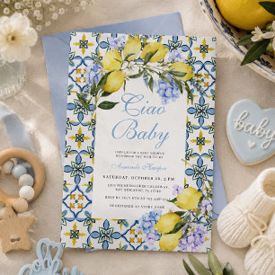 Convites Ciao Baby Costa Amalfi Limão Itália Chá de Bebê