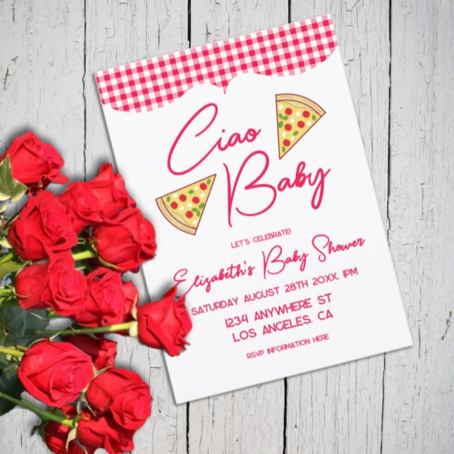 Convites Ciao Baby Italian Baby Shower (Criador carregado)