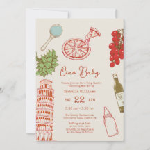 Ciao Baby Line Art Pizza All In One Baby Shower