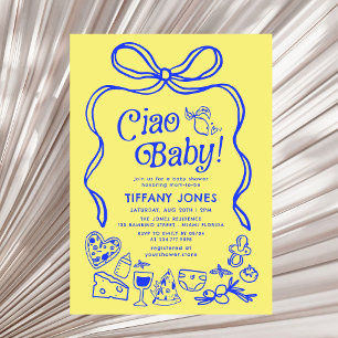 Convites Ciao Baby Whimssic Italiana Lemons Chá de fraldas