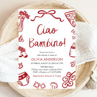 Ciao Bambino Whimsical Italiana Pizza Chá de frald