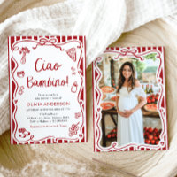 Ciao Bambino Whimsical Italiana Pizza Chá de frald