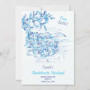 Convites Ciao Bella Bachelorette Itinerary Modelo