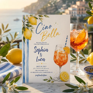 Convites Ciao Bella Casamento Italiano de Limão