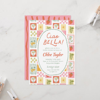 Convites Ciao Bella Italian Bridal Shower