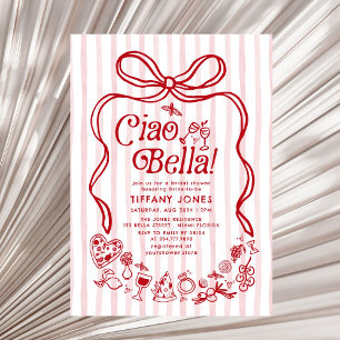 Convites Ciao Bella Red Lemons Chá de panela