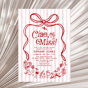 Convites Ciao Miss Red Italiana Lemons Chá de panela