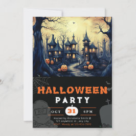 Convites Cidade Assombrada Casas Aboboradas Halloween