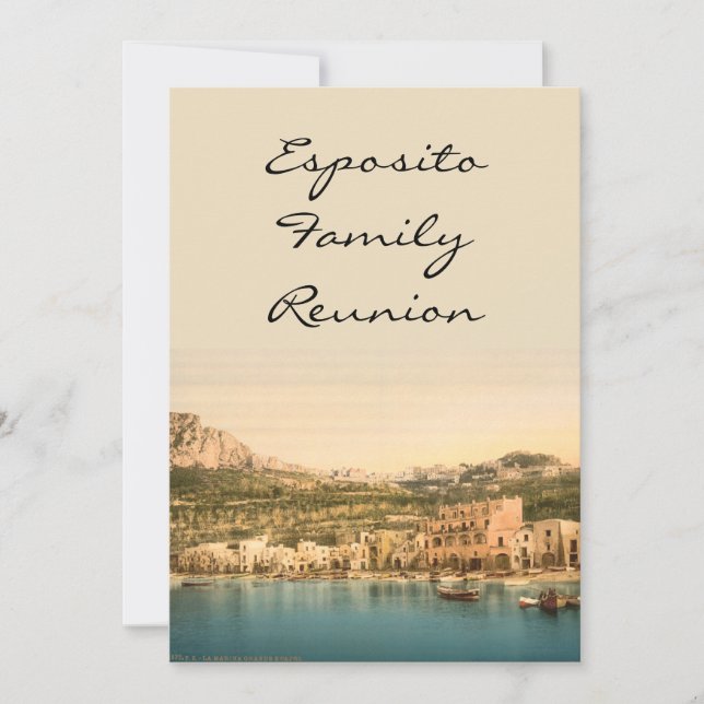 Convites Cidade de Capri, ilha de Capri, Campania, Italia (Frente)