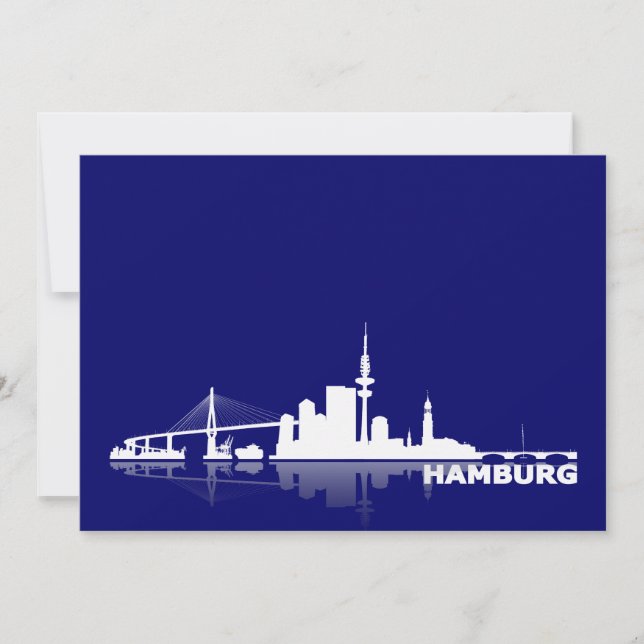 Convites Cidade de Hamburgo - Skyline Karte/Klappkarte/Einl (Frente)