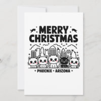 Cidade de Phoenix Arizona Feliz Natal Gatos EUA