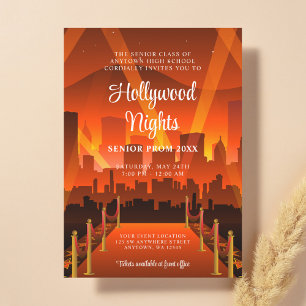 Convites Cidade do Tapete Vermelho de Hollywood Prom