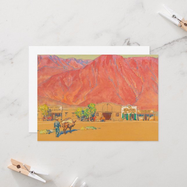 Convites Cidade e Cliff por Maynard Dixon (Frente/Verso In Situ)