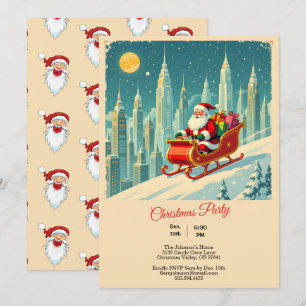Convites Cidade Futurista Natal Papai Noel Trenó Natal
