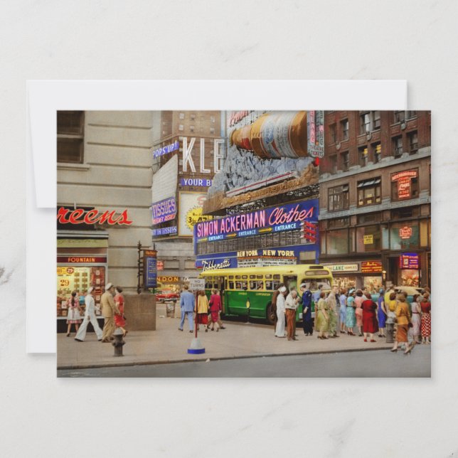 Convites Cidade - Manhattan, NY -  43rd e Broadway 1952 (Frente)