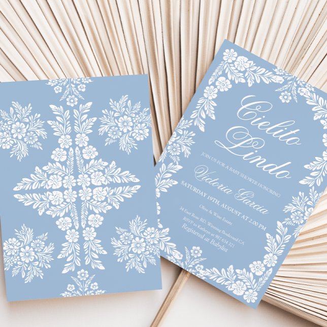 Convites Cielito Lindo bebê, chá (Criador carregado)