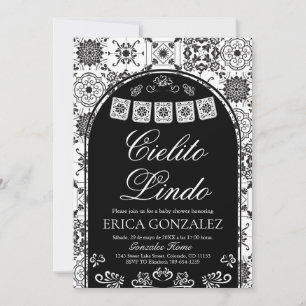 Convites Cielito Lindo Papel Picado Menino Chá de Bebê