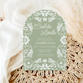 Convites Cielito Lindo Talavera Chá de fraldas Verde Mexica