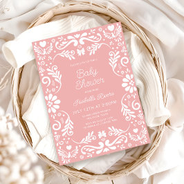 Convites Cielito Lindo Talavera Mexican Girl Baby Shower 