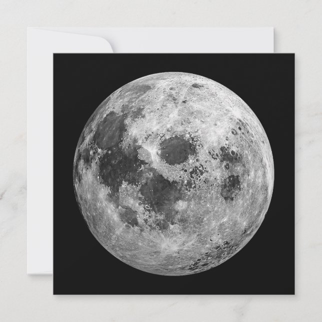 Convites Ciência da Astronomia Espacial legal com Lua Cheia (Frente)