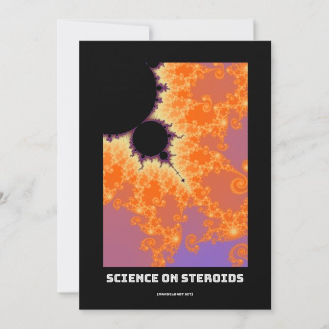 Convites Ciência dos esteroides Mandelbrot fractal - ciênci (Frente)