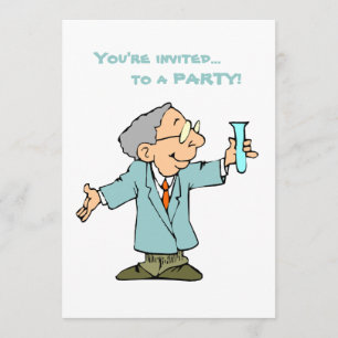 Convites Cientista bonito no Casaco de laboratório