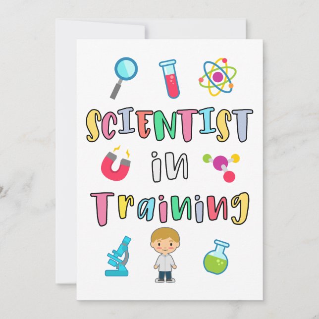Convites Cientista em Treinamento para Jovens Cientistas (Frente)