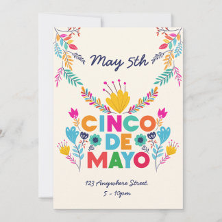 Convites Cinco de Mayo Colorful