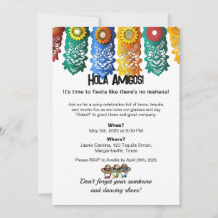 Convites Cinco de Mayo Fiesta Colorful Banners