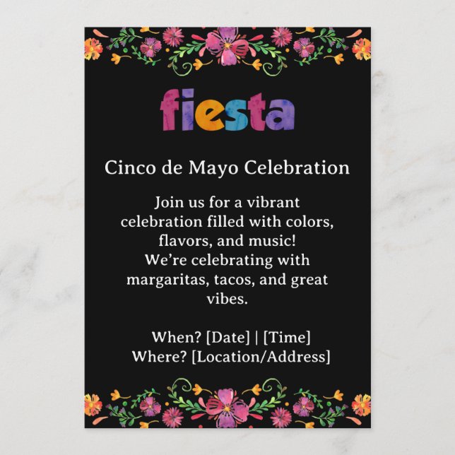 Convites Cinco de Mayo Fiesta Invitation (Frente)