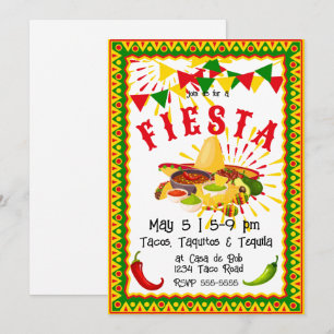 Convites Cinco de Mayo Fiesta Salsa