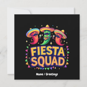 Convites Cinco de Mayo Fiesta Squad Family Party