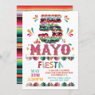 Convites Cinco de Mayo - Papel Fiesta Mexicano Picado