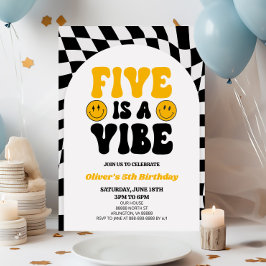 Convites Cinco É Uma Festa de aniversário Retroativa De 5ª
