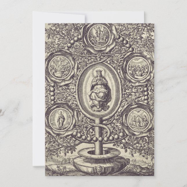 Convites Cinco mistérios gloriosos (Frente)