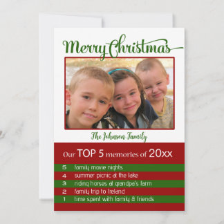 Convites Cinco principais memórias do Natal do ano