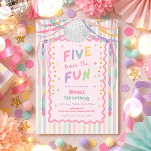 Convites Cinco Vezes O Divertido Aniversário de 5 Anos da M