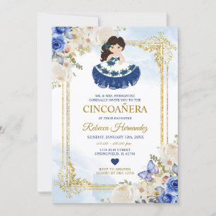 Convites CINCOAÑERA Royal Blue Girl