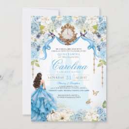 Convites Cinderela Azul e Princesa Dourada Luxury Quinceane