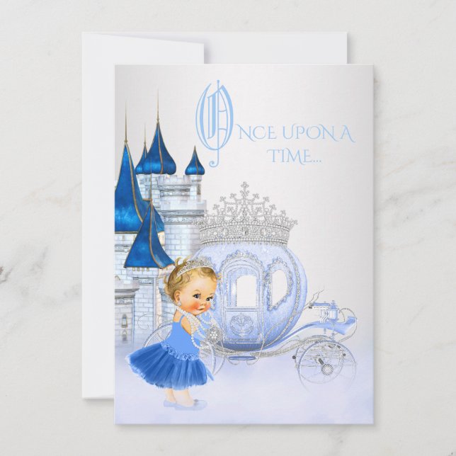 Convites Cinderela Era Uma Vez Princesa Aniversário (Frente)