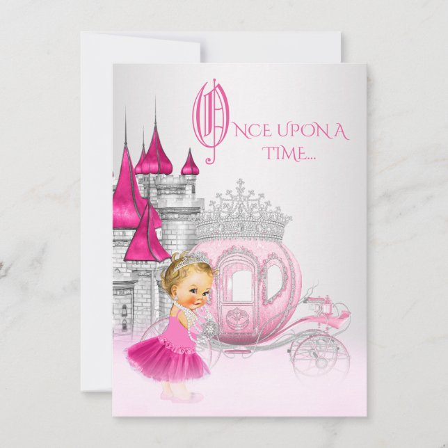 Convites Cinderela Era Uma Vez Princesa Aniversário (Frente)