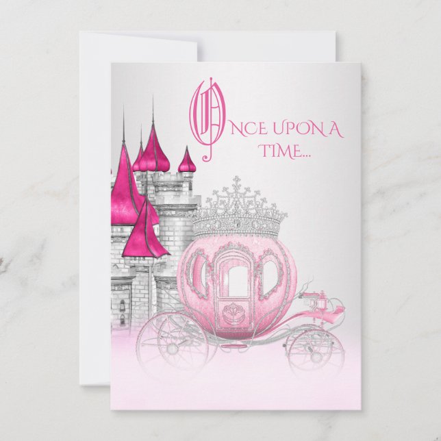 Convites Cinderela Era Uma Vez Princesa Aniversário (Frente)